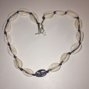 A puka shell necklace